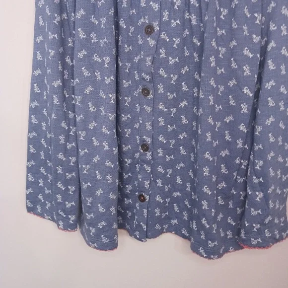 Matilda Jane Floral Lace Blue White Long Sleeve Girl's Blouse Size 10 New - Picture 4 of 6
